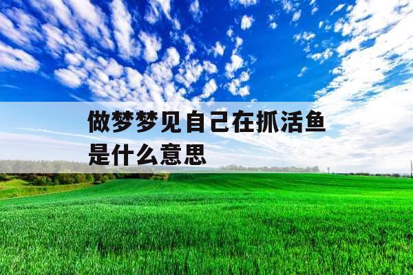 做梦梦见自己在抓活鱼是什么意思 做梦梦见自己在抓活鱼是什么意思