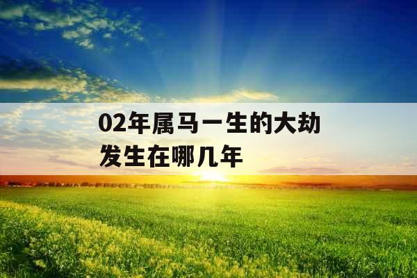 02年属马一生的大劫发生在哪几年 02年属马一生的大劫发生在哪几年