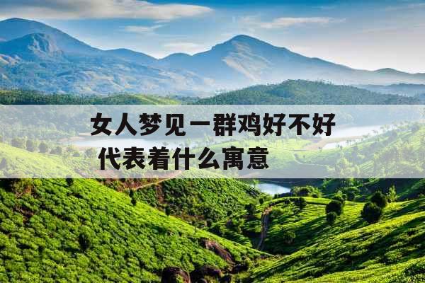 女人梦见一群鸡好不好 代表着什么寓意