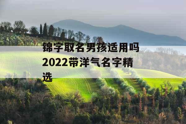 锦字取名男孩适用吗 2022带洋气名字精选 锦字取名男孩适用吗 2022带洋气名字精选