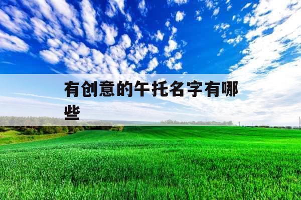 有创意的午托名字有哪些 有创意的午托名字有哪些