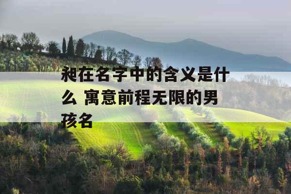 昶在名字中的含义是什么 寓意前程无限的男孩名