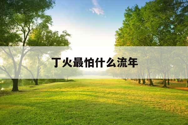 丁火最怕什么流年