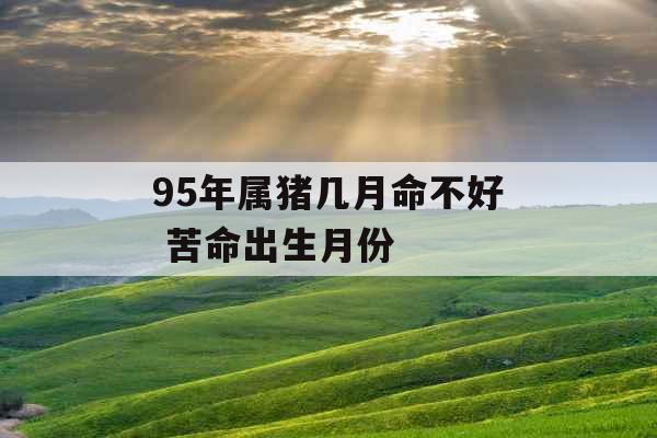 95年属猪几月命不好 苦命出生月份