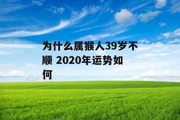为什么属猴人39岁不顺 2020年运势如何