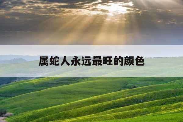 属蛇人永远最旺的颜色 属蛇人永远最旺的颜色