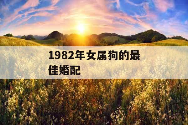 1982年女属狗的最佳婚配