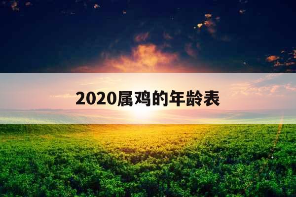 2020属鸡的年龄表