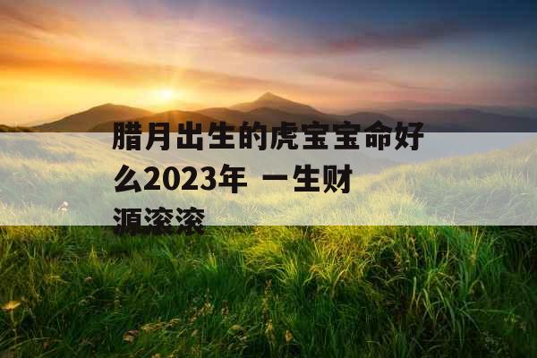 腊月出生的虎宝宝命好么2023年 一生财源滚滚