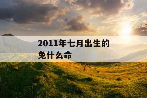 2011年七月出生的兔什么命 2011年七月出生的兔什么命
