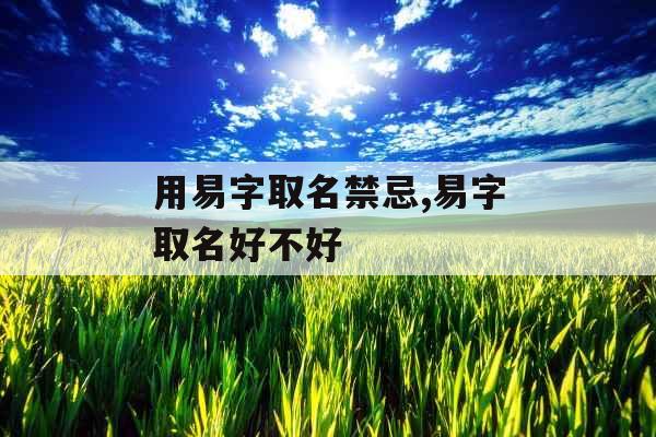 用易字取名禁忌,易字取名好不好