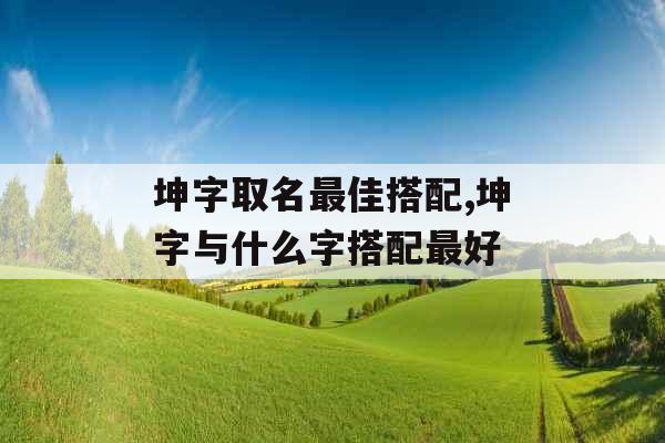 坤字取名最佳搭配,坤字与什么字搭配最好 坤字取名最佳搭配,坤字与什么字搭配最好