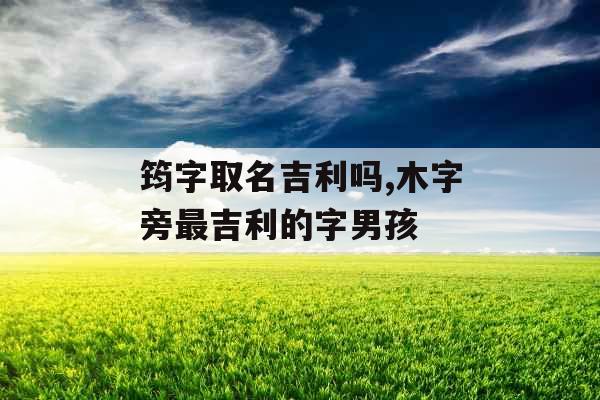 筠字取名吉利吗,木字旁最吉利的字男孩