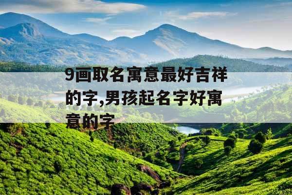 9画取名寓意最好吉祥的字,男孩起名字好寓意的字