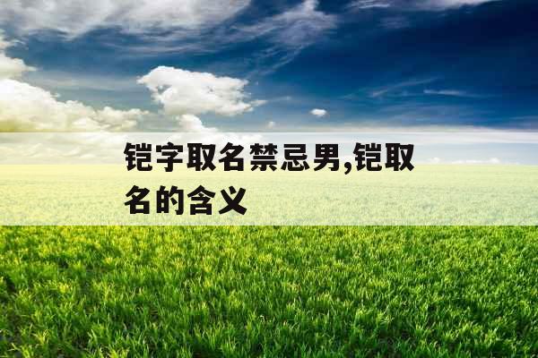 铠字取名禁忌男,铠取名的含义