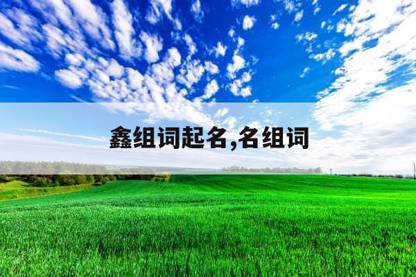 鑫组词起名,名组词