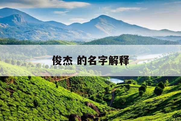 俊杰 的名字解释 俊杰 的名字解释