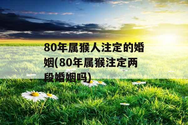 80年属猴人注定的婚姻(80年属猴注定两段婚姻吗)