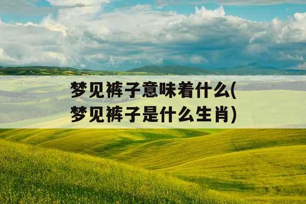 梦见裤子意味着什么(梦见裤子是什么生肖) 梦见裤子意味着什么(梦见裤子是什么生肖)