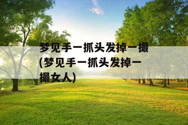 梦见手一抓头发掉一撮(梦见手一抓头发掉一撮女人)