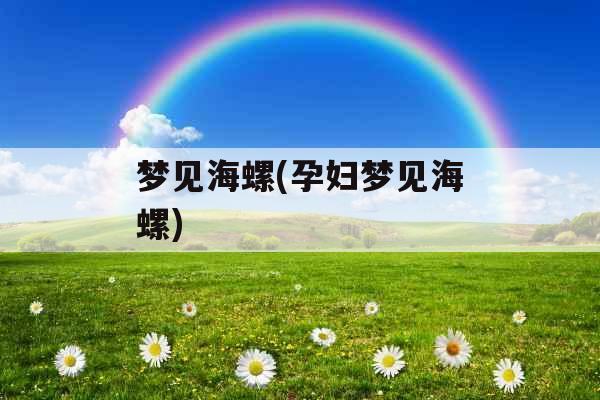 梦见海螺(孕妇梦见海螺) 梦见海螺(孕妇梦见海螺)