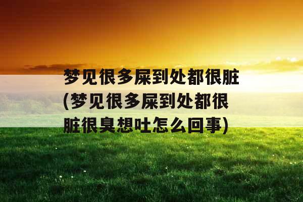 梦见很多屎到处都很脏(梦见很多屎到处都很脏很臭想吐怎么回事) 梦见很多屎到处都很脏(梦见很多屎到处都很脏很臭想吐怎么回事)