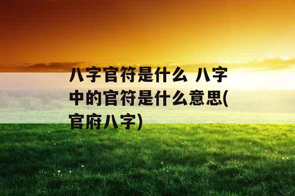 八字官符是什么 八字中的官符是什么意思(官府八字) 八字官符是什么 八字中的官符是什么意思(官府八字)