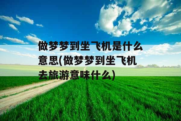 做梦梦到坐飞机是什么意思(做梦梦到坐飞机去旅游意味什么) 做梦梦到坐飞机是什么意思(做梦梦到坐飞机去旅游意味什么)