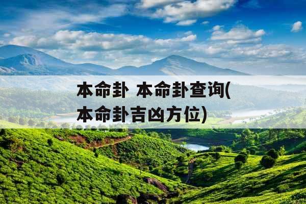 本命卦 本命卦查询(本命卦吉凶方位)