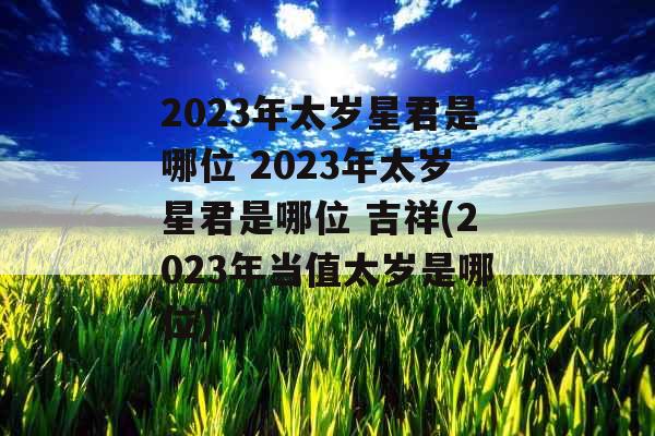2023年太岁星君是哪位 2023年太岁星君是哪位 吉祥(2023年当值太岁是哪位)