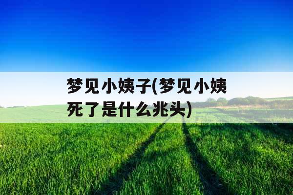 梦见小姨子(梦见小姨死了是什么兆头)