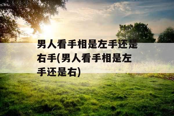 男人看手相是左手还是右手(男人看手相是左手还是右)