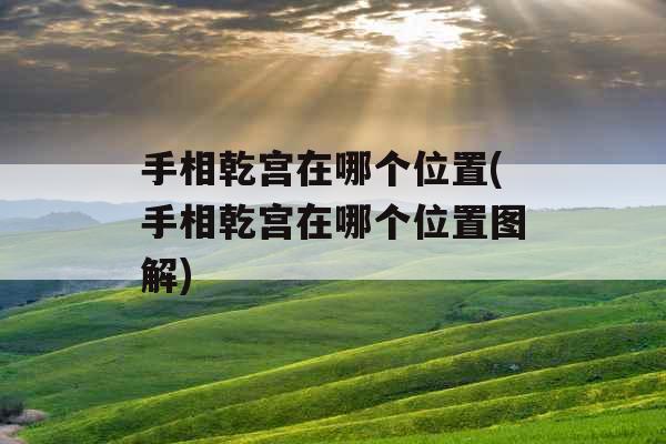 手相乾宫在哪个位置(手相乾宫在哪个位置图解)