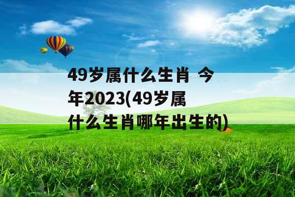 49岁属什么生肖 今年2023(49岁属什么生肖哪年出生的)