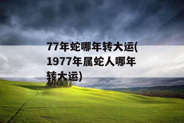 77年蛇哪年转大运(1977年属蛇人哪年转大运)