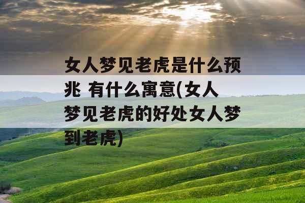 女人梦见老虎是什么预兆 有什么寓意(女人梦见老虎的好处女人梦到老虎)