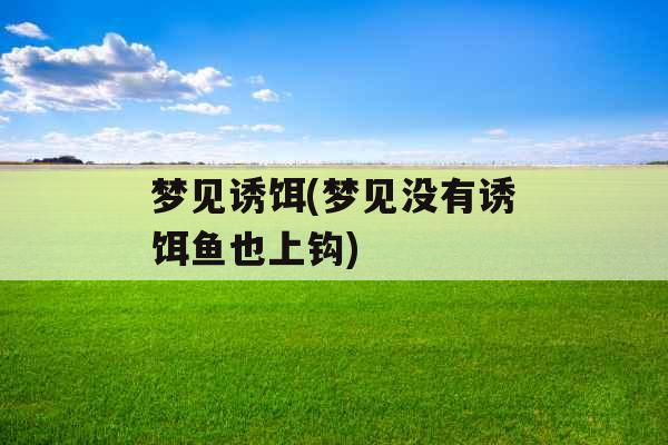 梦见诱饵(梦见没有诱饵鱼也上钩)