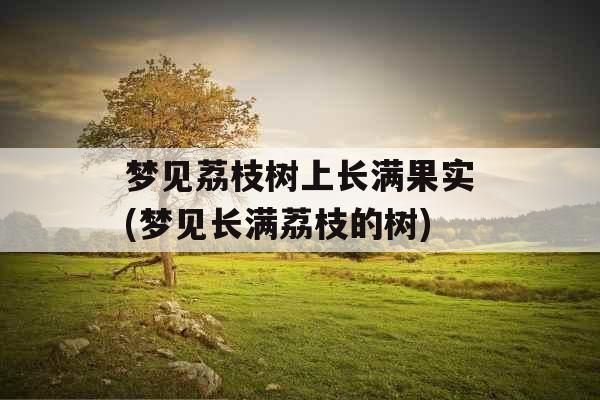 梦见荔枝树上长满果实(梦见长满荔枝的树)