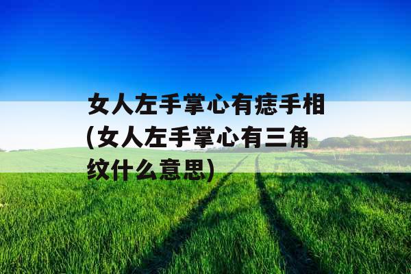 女人左手掌心有痣手相(女人左手掌心有三角纹什么意思) 女人左手掌心有痣手相(女人左手掌心有三角纹什么意思)