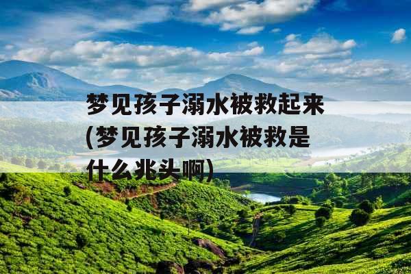 梦见孩子溺水被救起来(梦见孩子溺水被救是什么兆头啊) 梦见孩子溺水被救起来(梦见孩子溺水被救是什么兆头啊)