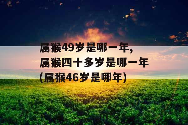 属猴49岁是哪一年,属猴四十多岁是哪一年(属猴46岁是哪年)