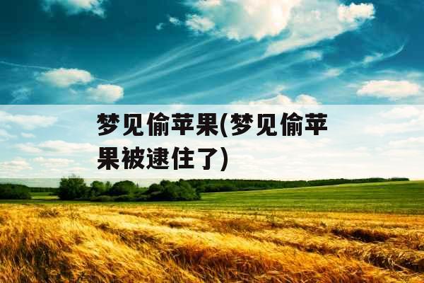 梦见偷苹果(梦见偷苹果被逮住了)