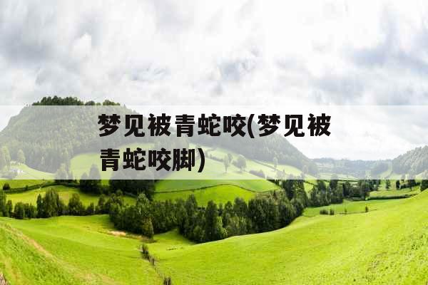 梦见被青蛇咬(梦见被青蛇咬脚) 梦见被青蛇咬(梦见被青蛇咬脚)
