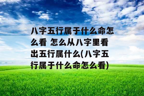 八字五行属于什么命怎么看 怎么从八字里看出五行属什么(八字五行属于什么命怎么看) 八字五行属于什么命怎么看 怎么从八字里看出五行属什么(八字五行属于什么命怎么看)