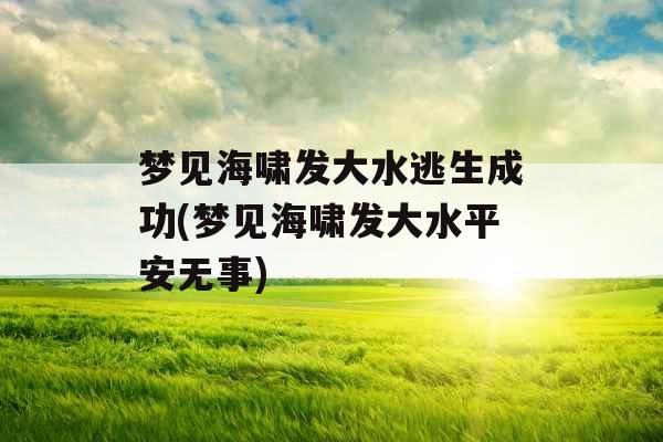 梦见海啸发大水逃生成功(梦见海啸发大水平安无事)