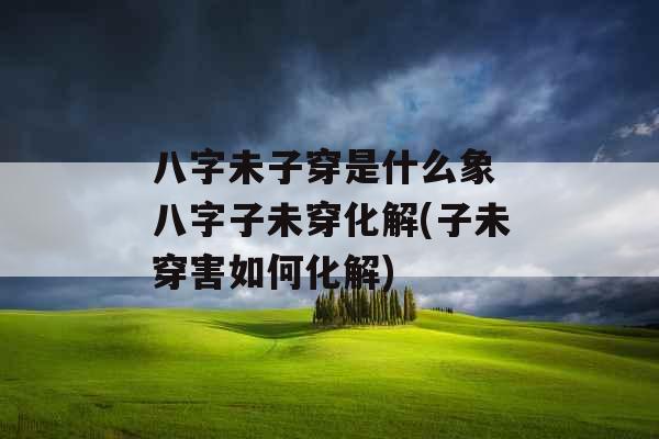 八字未子穿是什么象 八字子未穿化解(子未穿害如何化解)