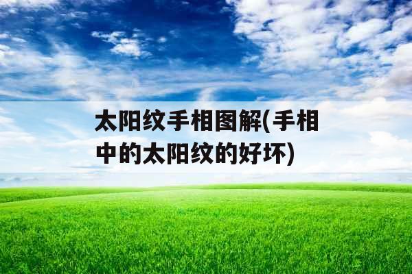 太阳纹手相图解(手相中的太阳纹的好坏) 太阳纹手相图解(手相中的太阳纹的好坏)