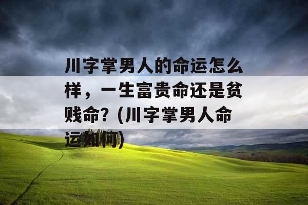 川字掌男人的命运怎么样，一生富贵命还是贫贱命？(川字掌男人命运如何)