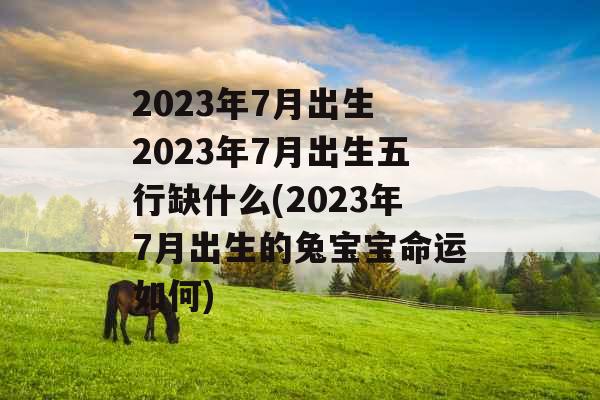 2023年7月出生 2023年7月出生五行缺什么(2023年7月出生的兔宝宝命运如何)