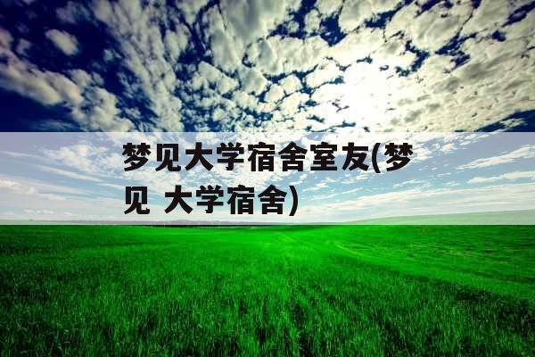 梦见大学宿舍室友(梦见 大学宿舍)